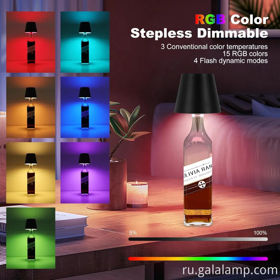 Современная премиальная сенсорная светодиодная светодиодная лампа для бутылочки для вина